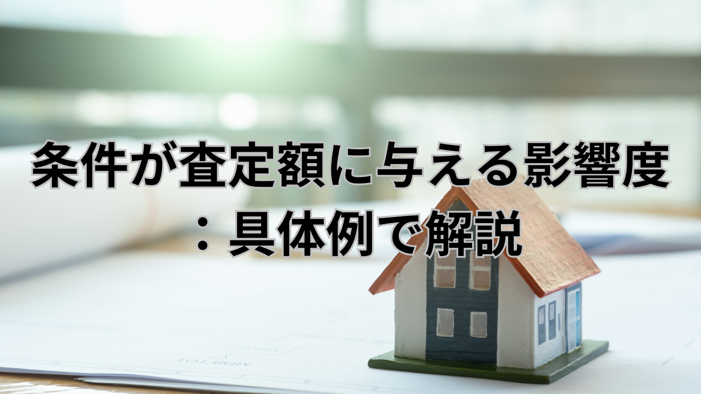 査定方法の基礎　条件が査定額に与える影響度：具体例で解説