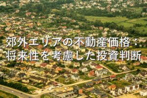 査定の基本㉑　郊外エリアの不動産価格：将来性を考慮した投資判断