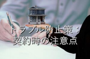 目的別情報⑯　トラブル防止策：契約時の注意点