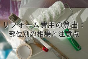 不動産知識㉙　リフォーム費用の算出：部位別の相場と注意点